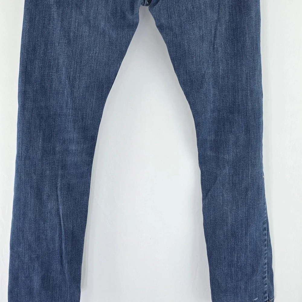 Levis Jeans Mens 32x32 Blue Medium Wash Slim Straight‎ Stretch Denim Casual Y2K
